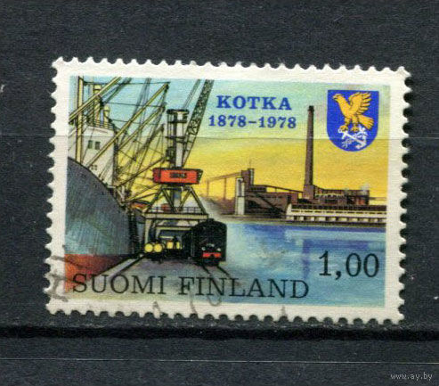 Финляндия - 1978 - 100 лет г. Котка - [Mi. 822] - полная серия - 1 марка. Гашеная.  (Лот 164AX)