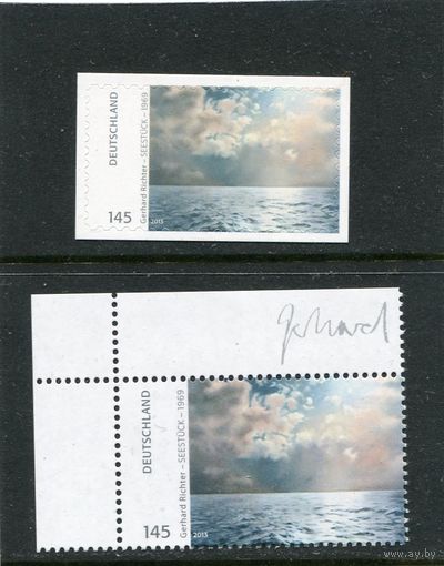 Германия. Герхард Рихтер, художник. Морской пейзаж (комплект зубцовка и самоклейка)