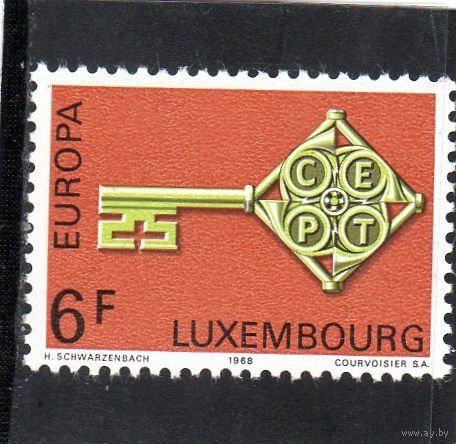 Люксембург. Ми-772. Европа. С.Е.Р.Т. Ключ. 1968.