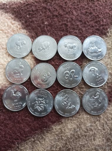 Набор монет сомали знаки зодиака