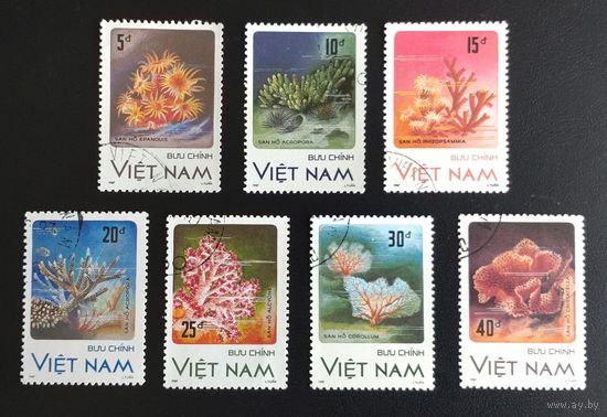 Вьетнам.1987.Кораллы (полная серия 7 марок)