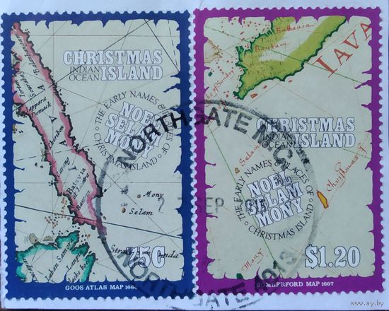 Остров Рождества 1991\841\ карты  гаш. 4мi