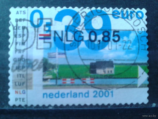 Нидерланды 2001 Стандарт, переход на Евро-валюту (2 валюты)
