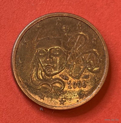Франция, 1 евроцент 2006г.