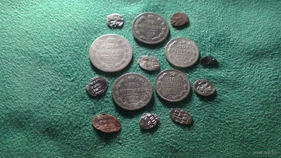 12 серебряных монет