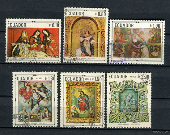 Эквадор - 1968 - Искусство. Религия - [Mi. 1403-1408] - полная серия - 6 марок. Гашеные.