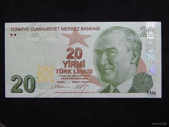 Турция 20 лир обр.2009г.AU