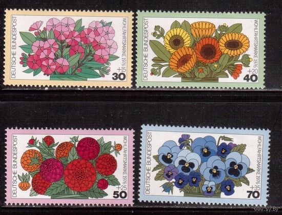 Германия(ФРГ)-1976,(Мих.904-907), **, Флора, Цветы