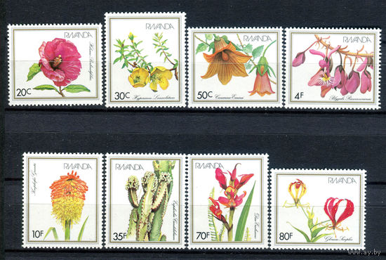Руанда - 1982г. - Цветущие растения - полная серия, MNH [Mi 1167-1174] - 8 марок