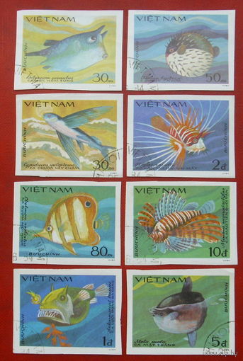 Вьетнам. Рыбы. ( 8 марок ) 1984 года. 2-1.