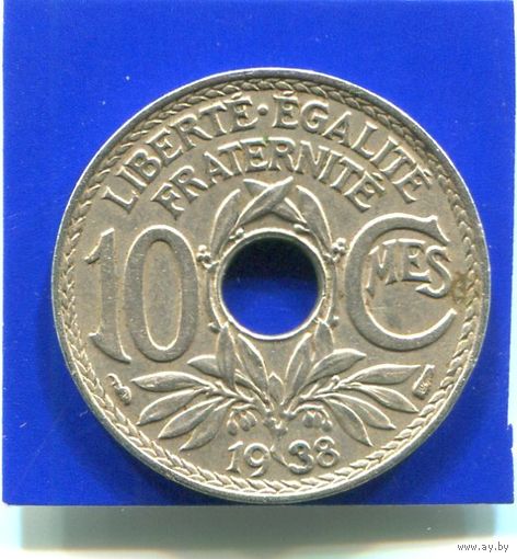 Франция 10 сантимов 1938