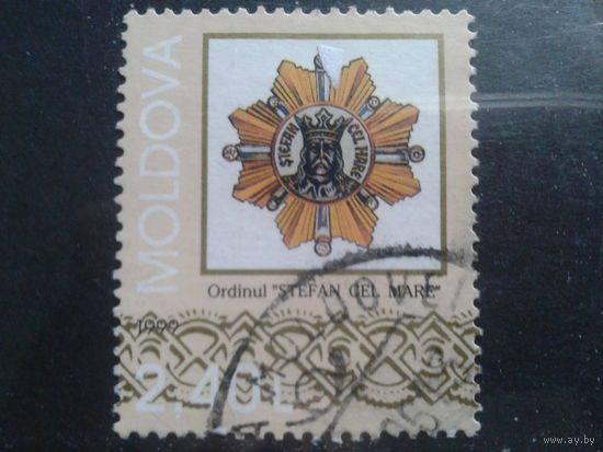 Молдова 1999 Орден концевая марка Михель-2,5 евро гаш