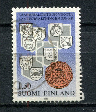 Финляндия - 1985 - Гербы - [Mi. 971] - полная серия - 1 марка. Гашеная.  (Лот 158BD)