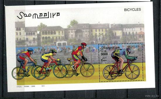 Сомали - 2000 - Езда на велосипеде - [Mi. bl. 68] - 1 блок. MNH.  (Лот 173AX)