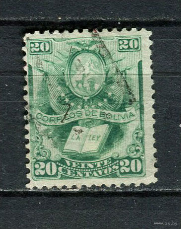 Боливия - 1878 - Герб 20С - [Mi.20] - 1 марка. Гашеная.  (Лот 20CN)