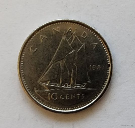 Канада 10 центов, 1987