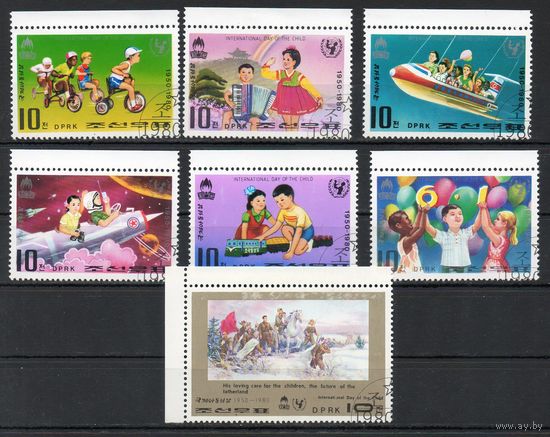 Международный год ребёнка КНДР 1980 год серия из 7 марок