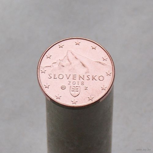 Словакия 1 евроцент 2018