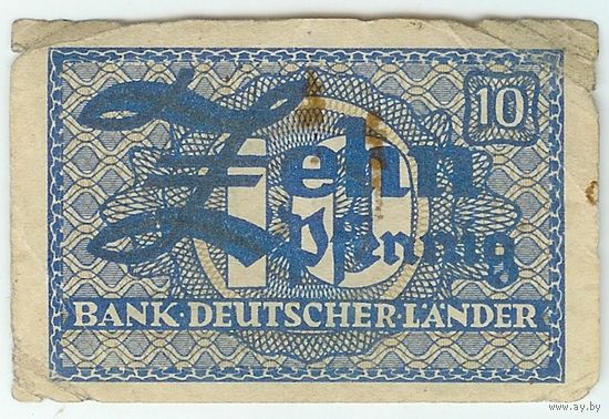 Германия, 10 пфеннигов 1948 год.
