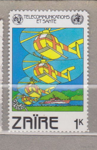 Авиация Вертолеты ДР Конго 1982 год  лот 12 ЧИСТАЯ