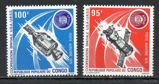 Полёт Союз-Аполлон Конго 1975 год серия из 2-х марок