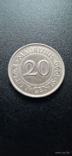 Маврикий 20 центов 1990 г.