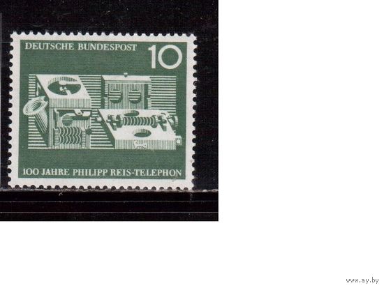 Германия(ФРГ)-1961,(Мих.373), ** , Телефон