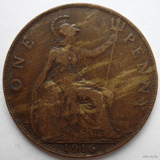 Великобритания 1 пенни 1916 года Георг V (5)