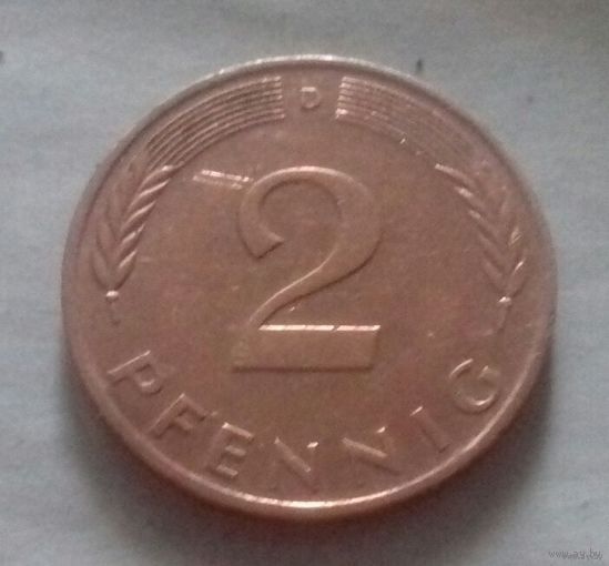 2 пфеннига, Германия 1991 D