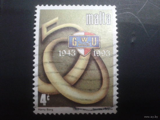 Мальта 1993 эмблема, 50 лет