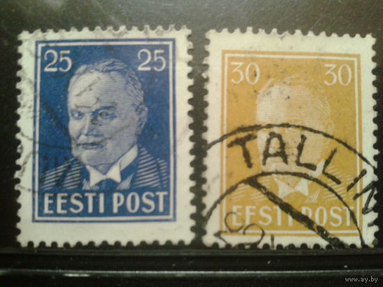 Эстония 1938 президент Паатс полная серия Михель-4,0 евро гаш