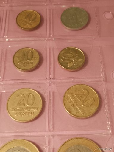 Монеты Латвии 48 шт.
