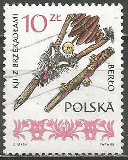 Польша. Народные музыкальные инструменты. 1985г. Mi#2979.