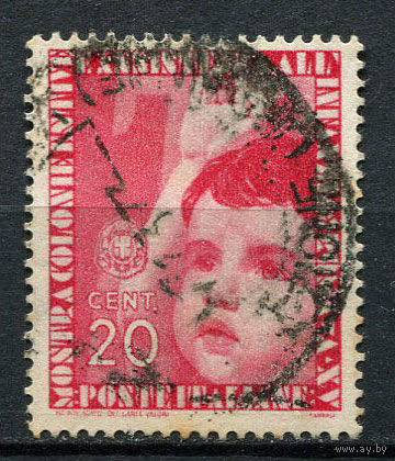 Королевство Италия - 1937 - Ребенок 20С - [Mi.561] - 1 марка. Гашеная.  (Лот 108AM)