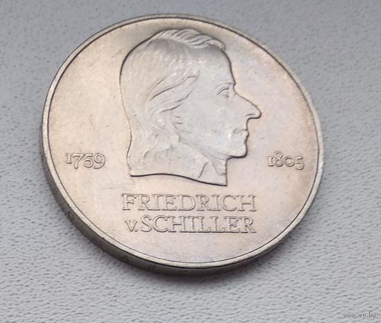 Германия - ГДР 20 марок, 1972 Фридрих фон Шиллер 6-10-16