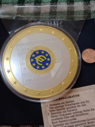 Медаль настольная Гигант евро 2009