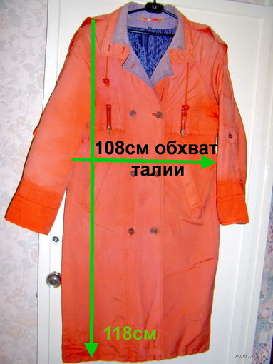 Плащ-пальто с поясом, р.48-50, б.у, дешево