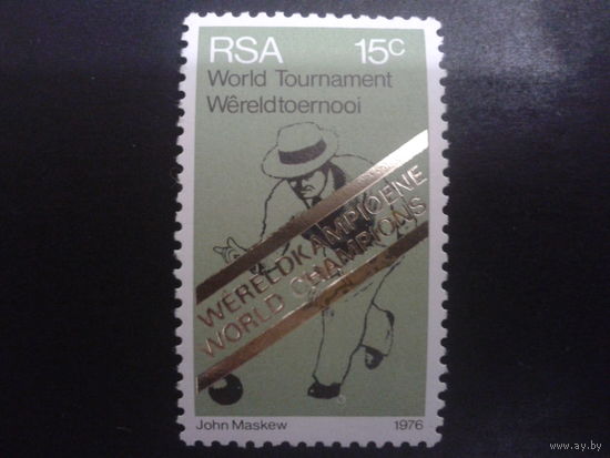 ЮАР 1976 спорт, надпечатка золотом