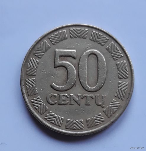 Литва. 50 центов 2000 г.