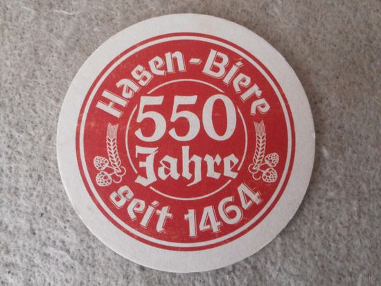 Подставка под пиво (бирдекель) "Hasen-Biere" (Германия).
