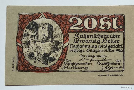 Германия, Нотгельд Cirol 20 Геллеров 1920 --173