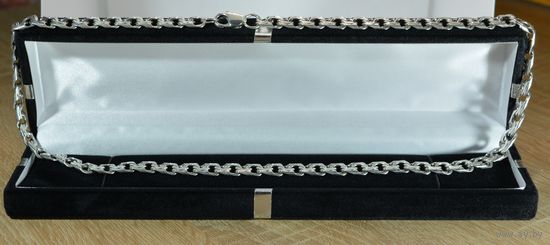 Массивная серебряная цепочка, "арабика", 62 см, 76 гр