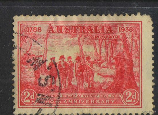 GB Доминион Австралия 1937 150 летие образования Нового Южного Уэльса Губернатор Артур Филлип в Сиднейской бухте #153