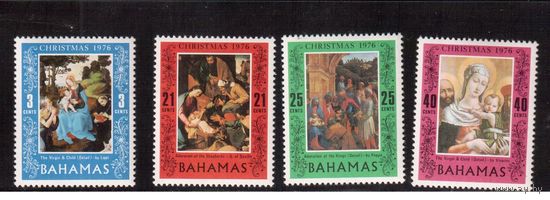 Багамы-1976, (Мих.406-409) **, Рождество, Живопись, (полная серия)