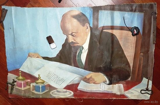 Картина маслом на холсте В.И.Ленин 130x85