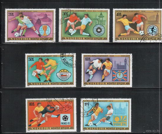 Монголия-1978(Мих.1148-1154) , гаш. , Спорт,  Футбол,ЧМ по футболу (полная серия)