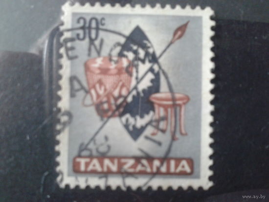 Танзания 1965 Стандарт, копье, щит, барабан