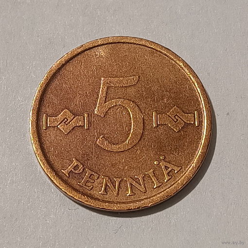 5 пенни 1966 Финляндия