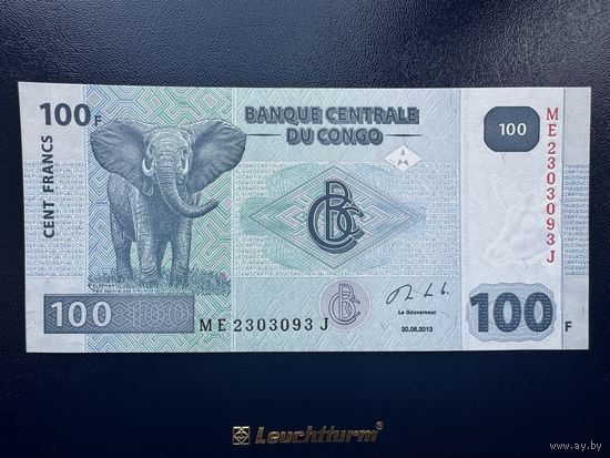 ДР Конго. 100 франков 2013 г. UNC. С 1 копейки