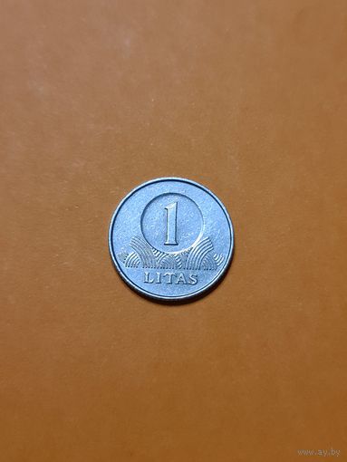 Монета 1 лит Литва 2002 г.